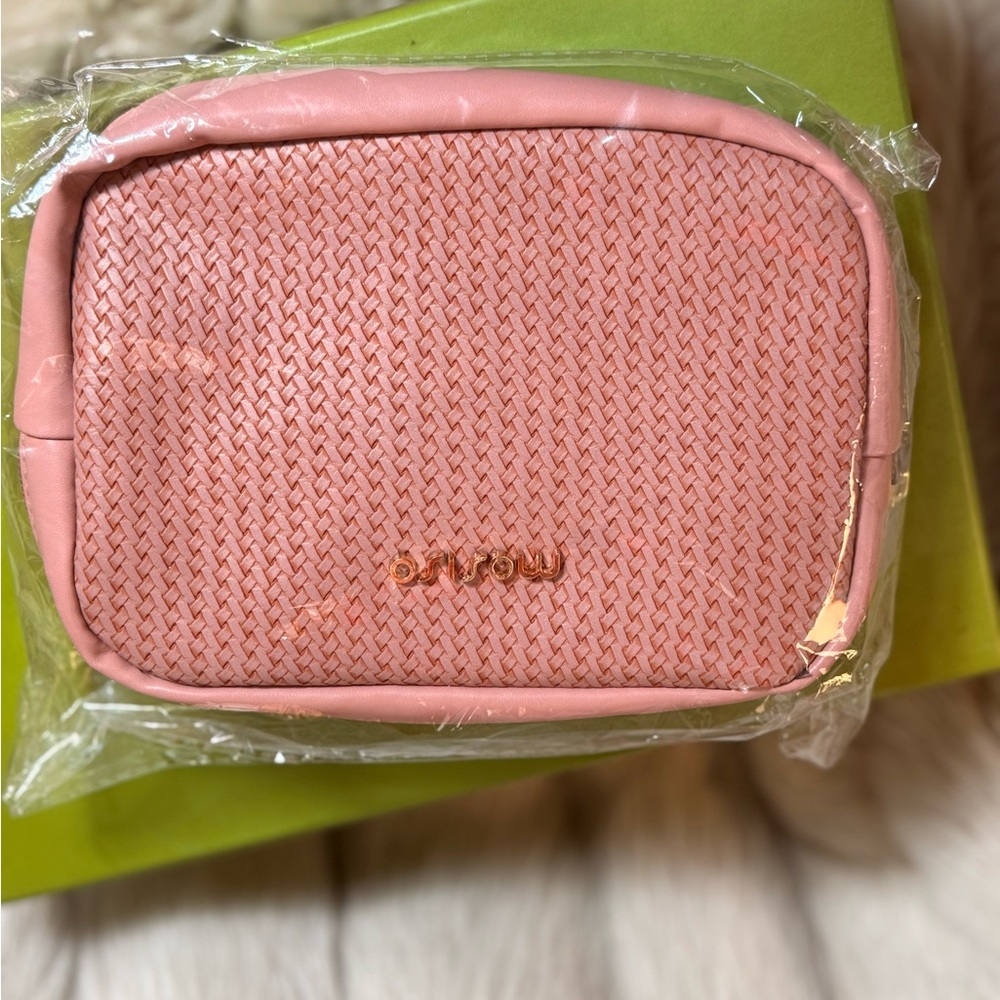 Pink Woven Women's Pen Pouch